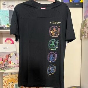 NWT Disney Parks Marvel Guardians Cosmic Re. Nova Corps Data File T-Shirt Sz S